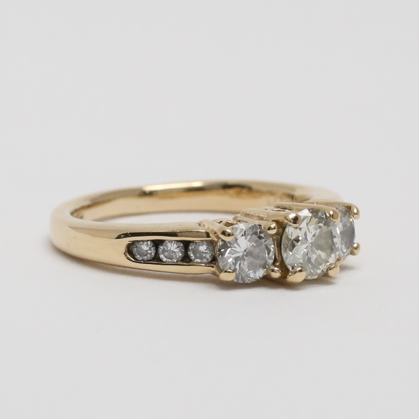 Inel Logodnă cu Diamante din Aur Galben 14k