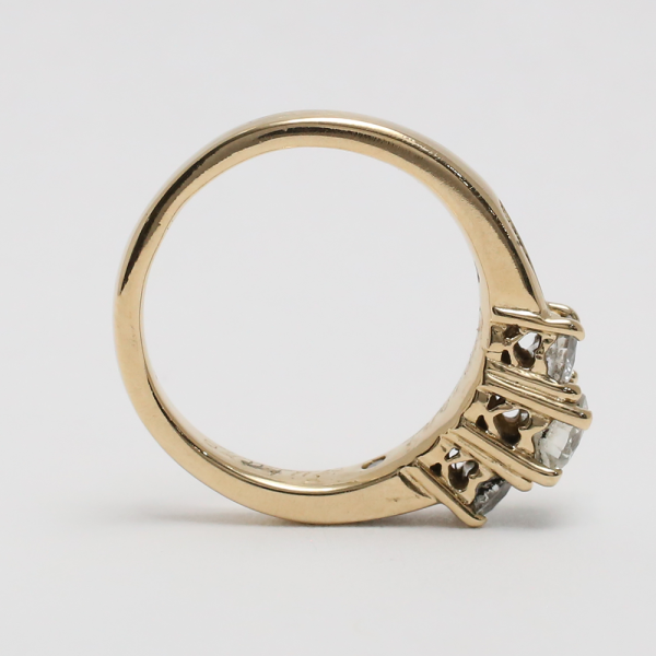 Inel Logodnă cu Diamante din Aur Galben 14k