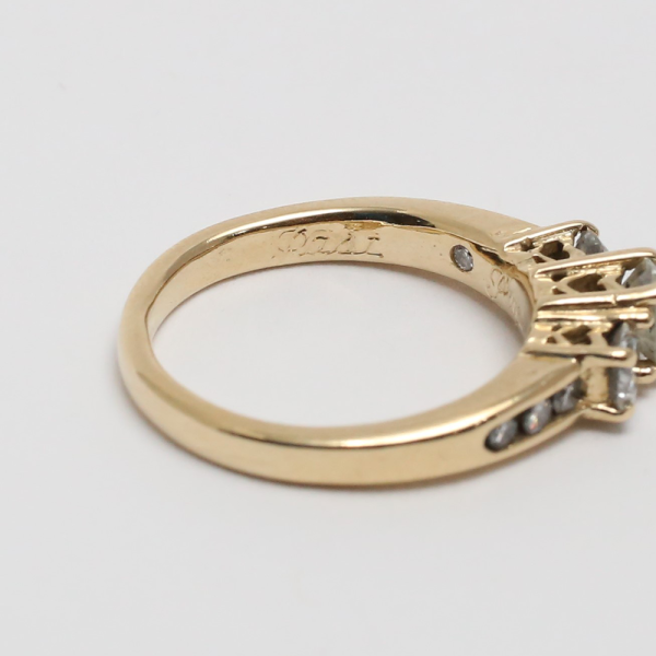 Inel Logodnă cu Diamante din Aur Galben 14k