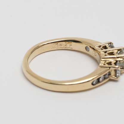 Inel Logodnă cu Diamante din Aur Galben 14k