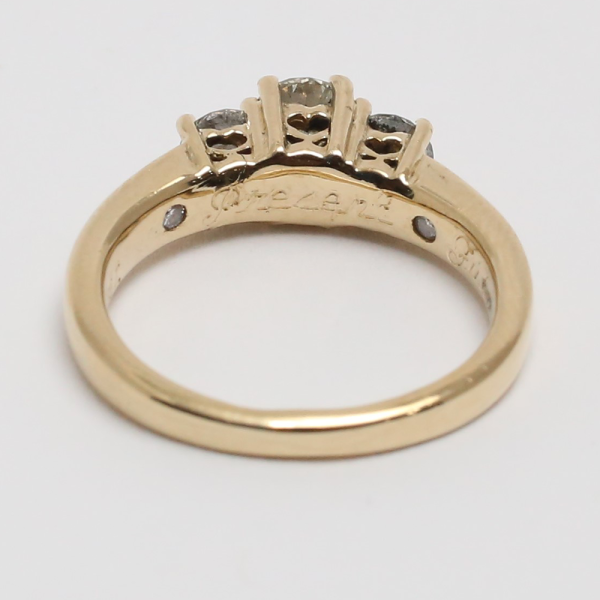 Inel Logodnă cu Diamante din Aur Galben 14k