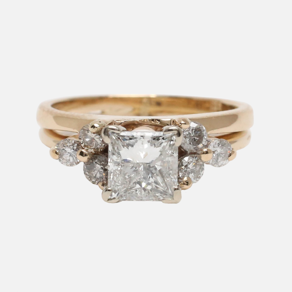 Inel cu Diamante din Aur Galben 14k