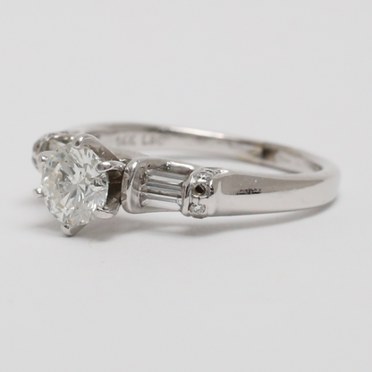 Inel cu Diamante din Aur Alb 14k