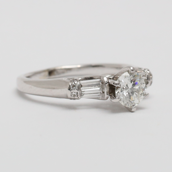 Inel cu Diamante din Aur Alb 14k