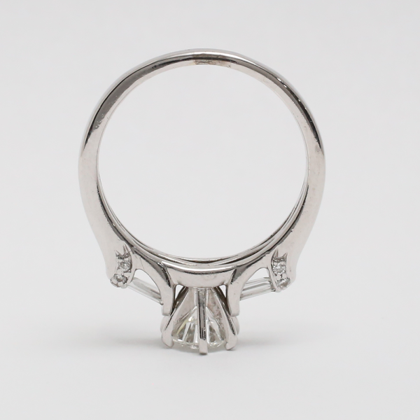 Inel cu Diamante din Aur Alb 14k