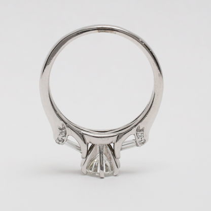 Inel cu Diamante din Aur Alb 14k