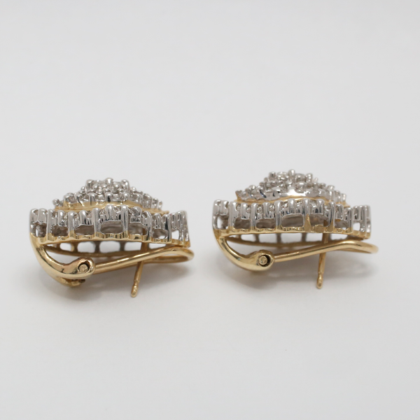 Cercei cu Diamante din Aur Galben 14k