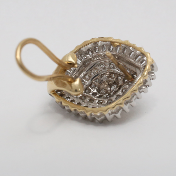 Cercei cu Diamante din Aur Galben 14k